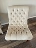 Lined Tuffed Armless Accent Chair -2