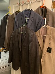 6 Mens Suit Jackets. See Pics For Sizes