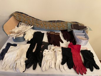 Vintage Womens Gloves And Scarves