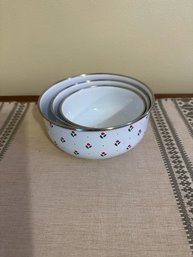 Vintage Enamel Mixing Bowls