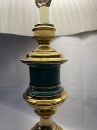 Gold Tone And Green Lamp