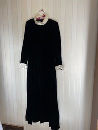 Vintage Black Velvet Dress