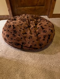 Large Dog Bed Washable Cover, Pet Paw Print. Approximately 33 Wide