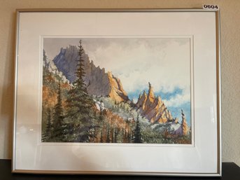 WaterColor By Gene Youngmann 'Sawtooth Ridge'