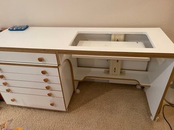 Sewing Table And Contents