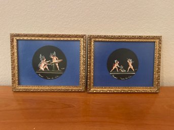 Pair Of Gouache Paintings By Antonio Caso. Signed.