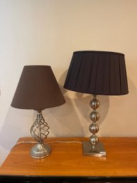 Silver Tone Table Lamps