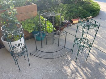 Three Outdoor Plant Stands