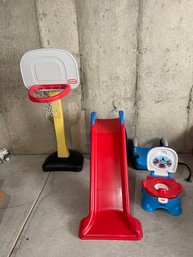 Little Tykes Basketball Hoop, Slide And Fisher Price Thomas The Train Potty
