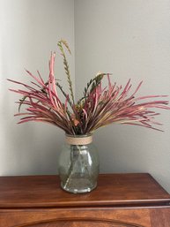 Table Top Glass Decor Faux Plant