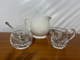 Cut Crystal Tea Set. Mismatched.