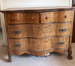 Antique Solid Oak Dresser, 4 Drawers. Original Handles/knobs