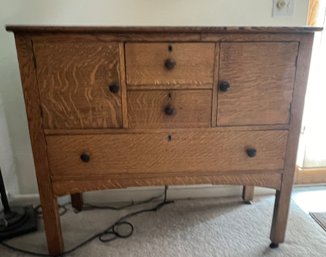 Antique Hat Box Dresser. Sold Oak.