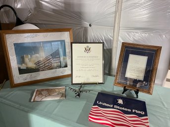 USA Flag And Other Memorabilia