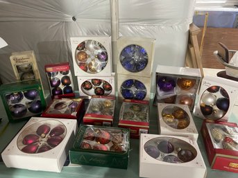 Large Lot Of Christmas Ball Ornaments