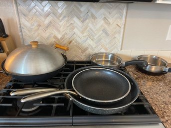 Miscellaneous Pots And Pans Wok Included.