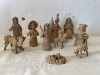 Terra-cotta Clay Nativity Set