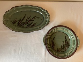 Signed Pretty Ceramic Set