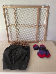Dog Coat, Shoes And Gate.
