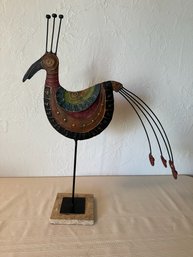 Metal Folk Art Bird
