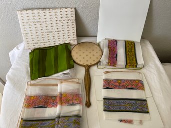 Silk Vintage Scarves And Vanity Mirror