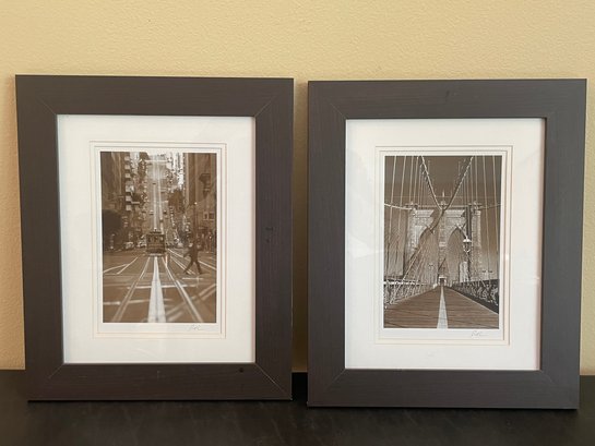 Pair Of Framed Jesse Kalisher City Photographs (signed AR32