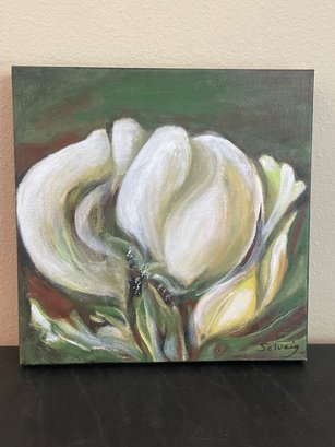 Original Acrylic Painting On Canvas 'may Flower' AR50