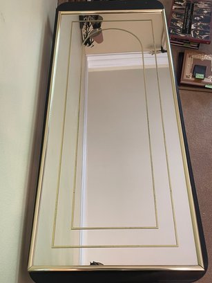 Vintage (1980s) Wall Mirror, Brass Frame & Detailing A52