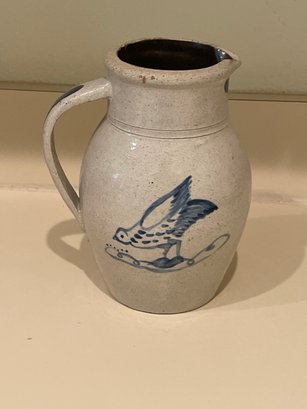 Vintage (1980) Hand Thrown Rowe Pottery Stoneware Jug/pitcher T40