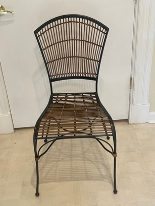Vintage Mid Century Wrought Iron Frame Chair T63