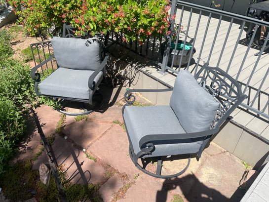 Two Outdoor Rocking Chairs W/ Cushions P41