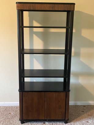 Display Bookcase W/ 3 Shelves & Dark Wood Frame D26