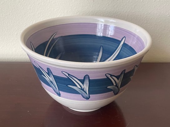 Hand Thrown Painted Pottery Mixing Bowl K9