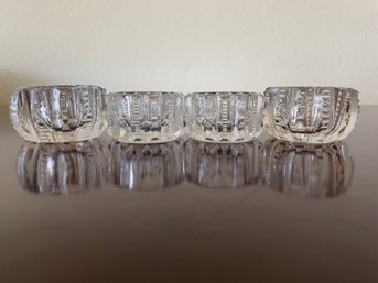 Lot Of 4 Vintage/antique Cut Crystal/glass Salt Cellars K86