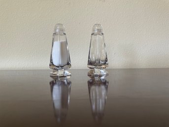 Vintage Pair Of Lead Crystal Salt  Pepper Shakers - Excellent Condition! K92