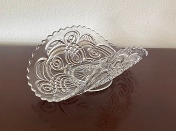 Vintage Antique Pressed Glass 'banana Boat' Dish 1896 Bryce Higbee & Co. K96