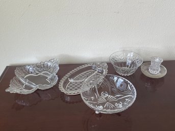 8pc Lot Of Vintage Pressed Glass K104