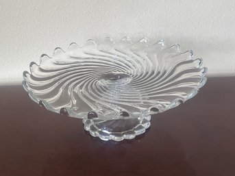 Vintage Fostoria 'colony Glass' Cake Pedestal Plate - Like New! K112