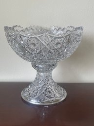 Impressive Antique Fostoria Clear 'rosoy' Punch Bowl K125