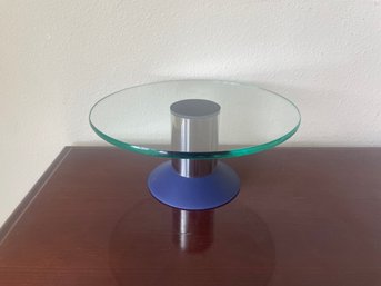 Pedestal Cake Stand, Modernist Design From WMF & Chrome & Cobalt Blue Stand T4