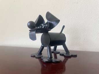 Vintage Richard Kolb Metal Dog Sculpture 'junkyard Dog Line' T6