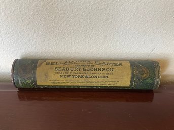 Antique Victorian Seabury & Johnson Belladonna Plaster Tin F58