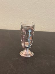 Vintage (1960s) Shot Glass W/ Sterling Silver Insert S31