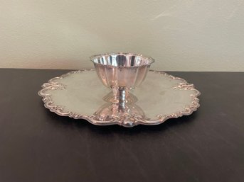 Vintage 1pc Silverplate Vegetable Dip Tray S32