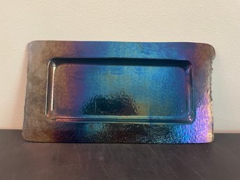 Artist Created Studio Art Glass Tray (signed By Artist) K143