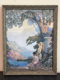 Antique (1930s) Chester K. Van Nortwick Print 'The Dawn Of Day', Maxfield Parrish Inspired AR38