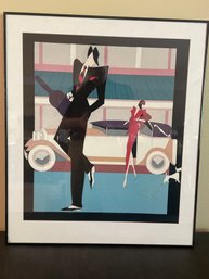 Framed Poster Titled 'Deco Couple' AR62