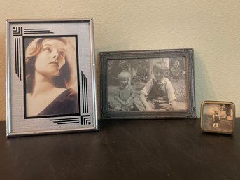 Lot Of 3 (1920s-30s) Vintage Photos (Framed)  AR67