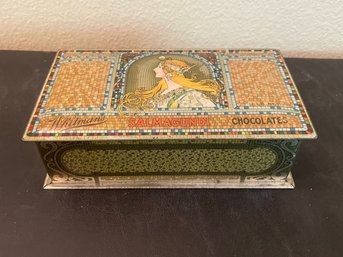 Vintage/antique 1920s Art Deco Whitman's Chocolates Tin Mosaic Box T23