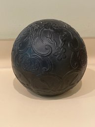 Black Terracotta Garden Orb T31